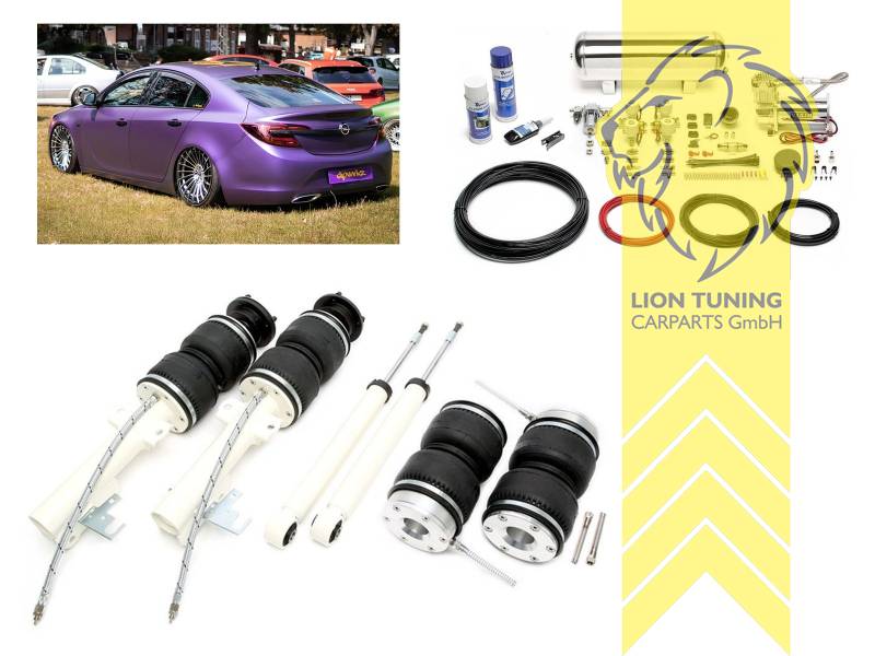 Aufnahmepunkte der Domlager müssen mit Hilfe der beiliegenden Schablone - NEU gebohrt werden, 11,5L Tank chrom / ViAir Kompressor chrom, fest, weiss, nicht passend für OPC, nicht für 4x4, Stahl verzinkt, Eintragungspflichtig / Teilegutachten wird nach Kauf spezifisch ausgestellt